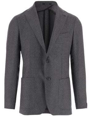Tagliatore Single-Breasted Virgin Wool Blazer - Gray