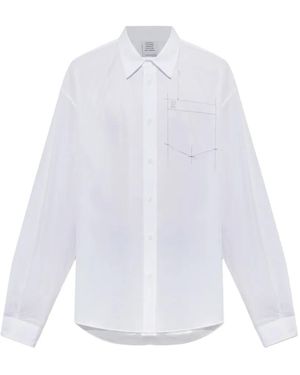 Vetements Graphic-Print Long-Sleeve Shirt - White