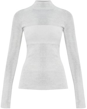 Versace Long-Sleeve Roll-Neck Sweater - White