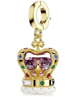 Swarovski X Minions Crown Charm Crystal-Embellished Charm - Metallic