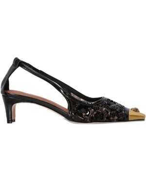 Kurt Geiger Regent Sequin-Embellished Pumps - Black