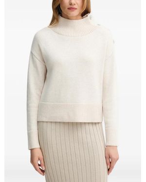 Ouí Verzierter Pullover Mit Stehkragen - Weiß