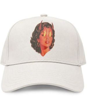 Melt Graphic-Print Baseball Cap - White