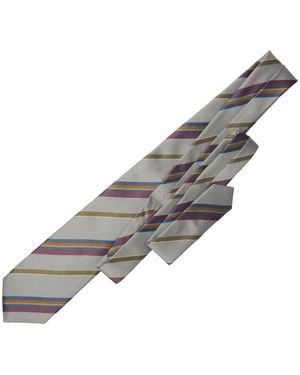 Elizabetta Lugano Krawatte Mit Jacquardstreifen - Grau