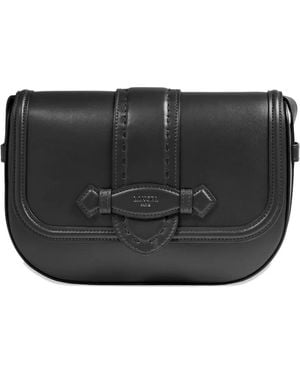 Lancel Sienna レザーフラップバッグ - ブラック