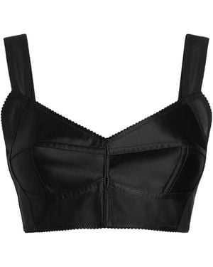 Dolce & Gabbana Bustier Aus Satin - Schwarz