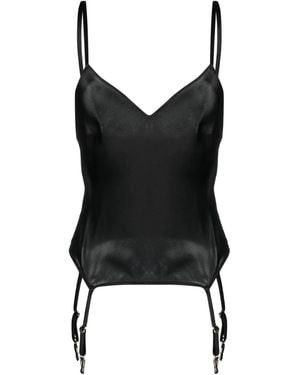Maison Close Silk Camisole Top - Black