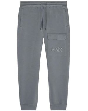 ARMANI EXCHANGE Logo-Patch Track Pants - Gray