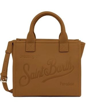 MC2 Saint Barth Vanity Leather Tote Bag - Brown