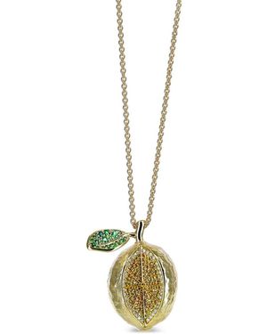 FULLORD Sapphire Lemon Necklace - Metallic
