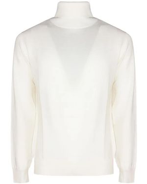 Kangra Roll-Neck Ribbed-Trim Sweater - White