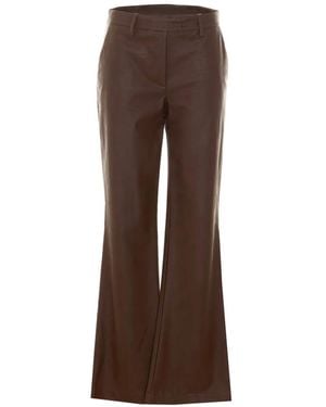 RUE DU BAC Flared-Leg Pants - Brown