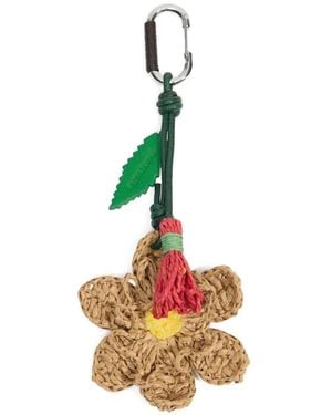 Bimba Y Lola Flower-Pendant Woven Keyring - Pink