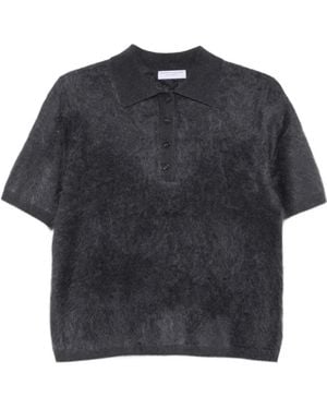 Majestic Filatures Brushed-Knit Short-Sleeve Polo Shirt - Blue
