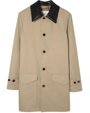 Burberry Cappotto Meadowbank Con Colletto A Contrasto - Neutro