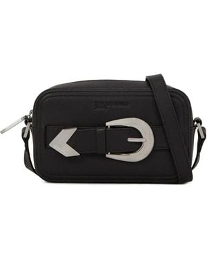KARL LAGERFELD Buckle-Detail Crossbody Bag - Black