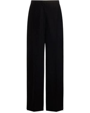 12 STOREEZ Velvet Straight-Leg Pants - Black