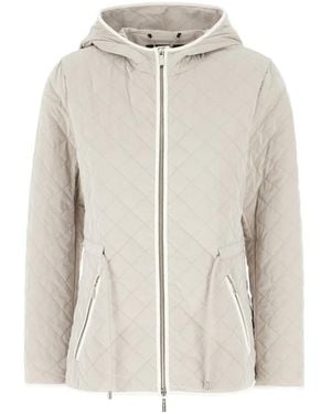 Moorer Quilted Hooded Jacket - White