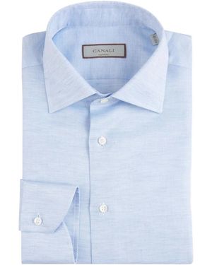 Canali コットン シャツ - ブルー