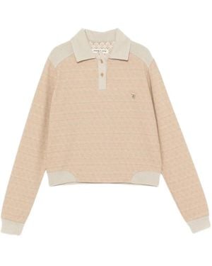 young n sang Beaded Polo - Natural