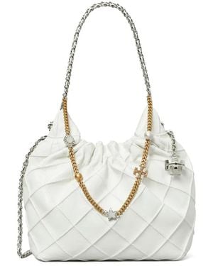 Tory Burch Mini Fleming Shoulder Bag - White