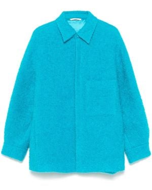 Valentino Garavani Bouclé Shirt Jacket - Blue