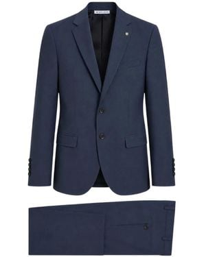 Manuel Ritz Single-Breasted Two-Piece Suit - Blue