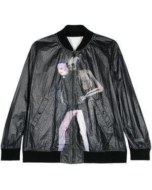 Undercover Graphic-Print Bomber Jacket - Black
