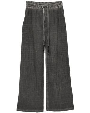 69 by Isaac Sellam Cotton Textured Trousers - Grey