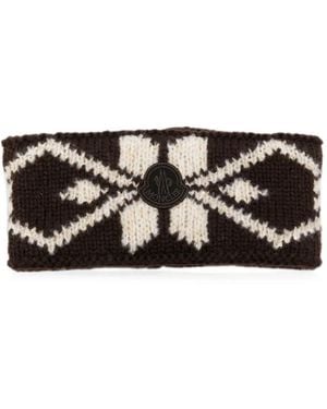 Moncler Intarsien-Haarreif Mit Pailletten - Schwarz