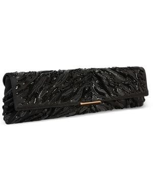 Balmain Clutch Con Ricamo - Nero