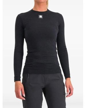 Sportful Logo-Print Performance T-Shirt - Black