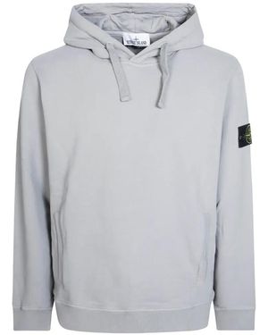 Stone Island 6100048 Brushed Organic Cotton Fleece Sweatshirt - Grey