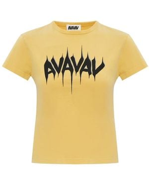 AVAVAV Logo-Print T-Shirt - Yellow