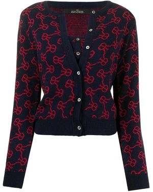 ROKH Conjunto De Cárdigan Y Top Con Logo En Intarsia - Azul