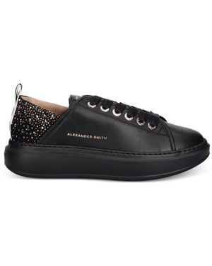 Alexander Smith Wembley Embellished Lace-Up Trainers - Black