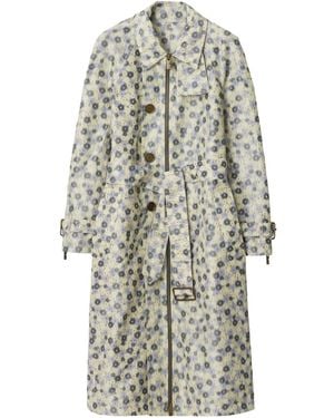 Burberry Daisy-Print Trenchcoat - Grey