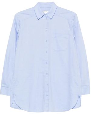 MAISON 123 Button-Down Chest-Pocket Shirt - Blue
