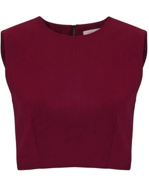 Carolina Herrera Sleeveless Cropped Top - Purple