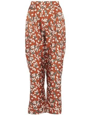 Eres Chuchotis Floral-Print Silk Pyjama Bottoms - White