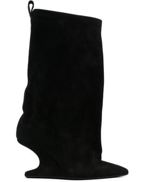 Rick Owens Botas Cantilever 8 Con Puntera En Punta - Negro