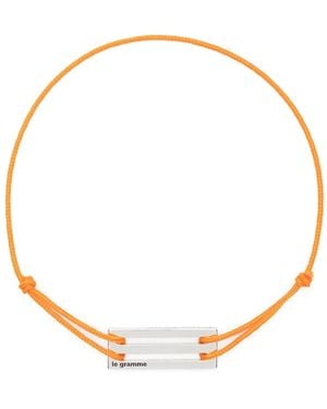 Le Gramme "Bracelet 2,5G En Corde À Breloque En Argent Sterling" - White