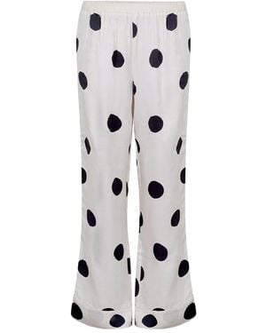 Love Stories Billy Polka-Dot Pyjama Trousers - White