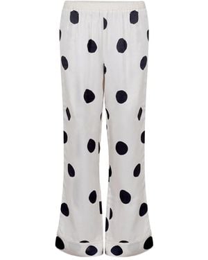 Love Stories Billy Polka-Dot Pajama Pants - White