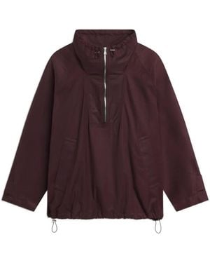 Agolde Coulson Half-Zip Jacket - Red