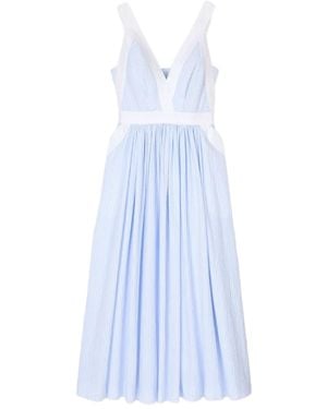 Sandro Striped Maxi Dress - White