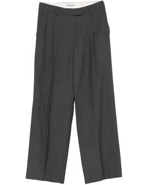 Low Classic Pleated Tailored Trousers - Grey