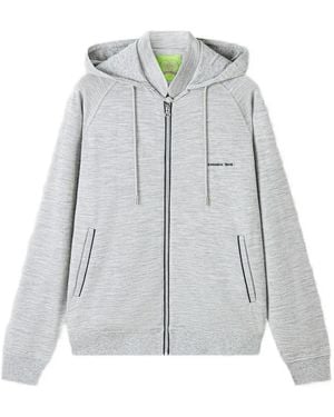 Shanghai Tang Logo-Detail Hoodie - Grey