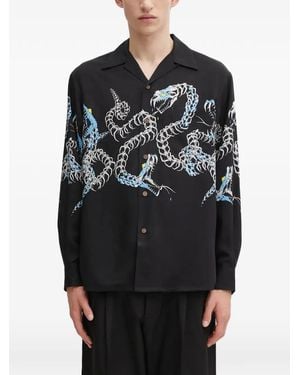 Wacko Maria Animal-Print Shirt - Black
