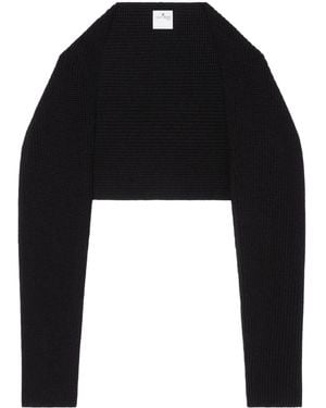 Courreges Wool Shoulder Cover Up - Black
